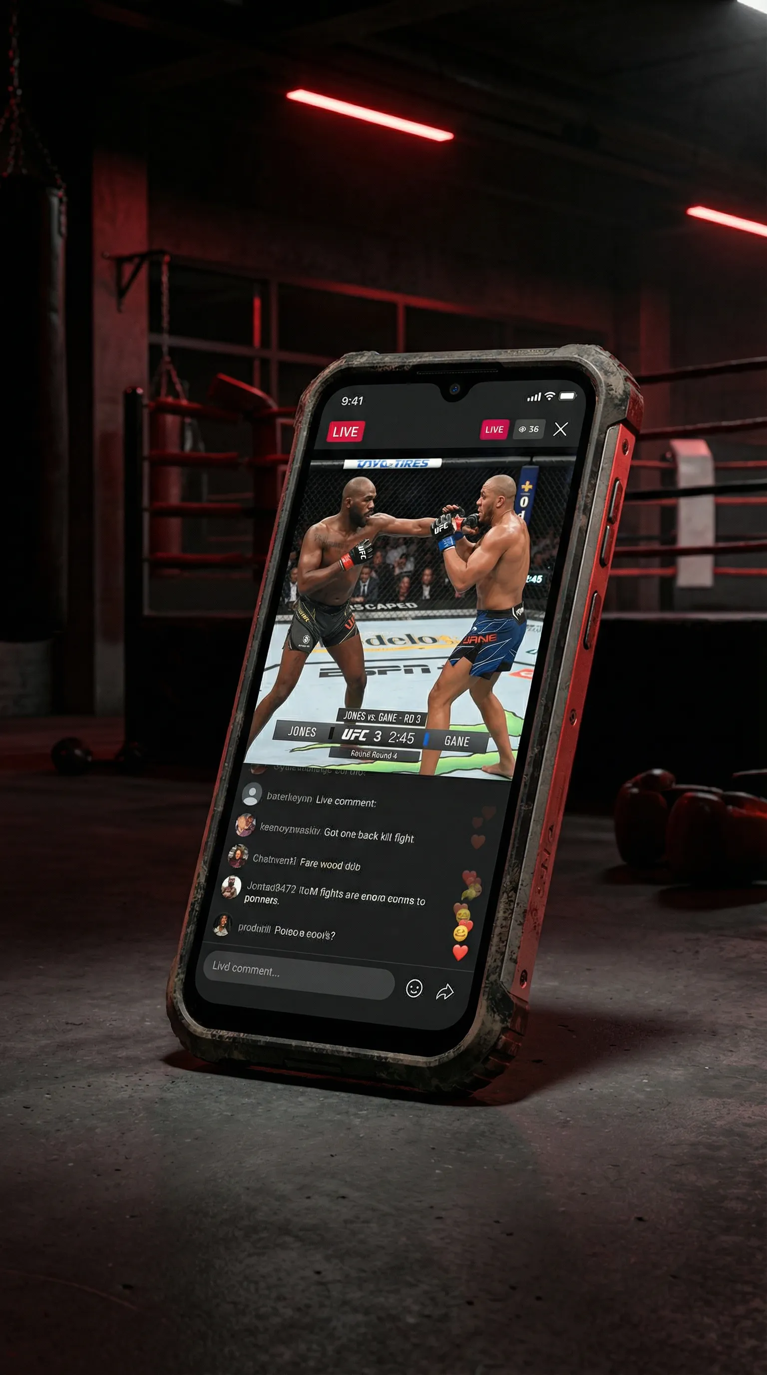 半岛综合娱乐 移动端APP格斗直播界面